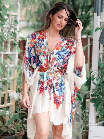 Blooms Kimono Beach Cover Up